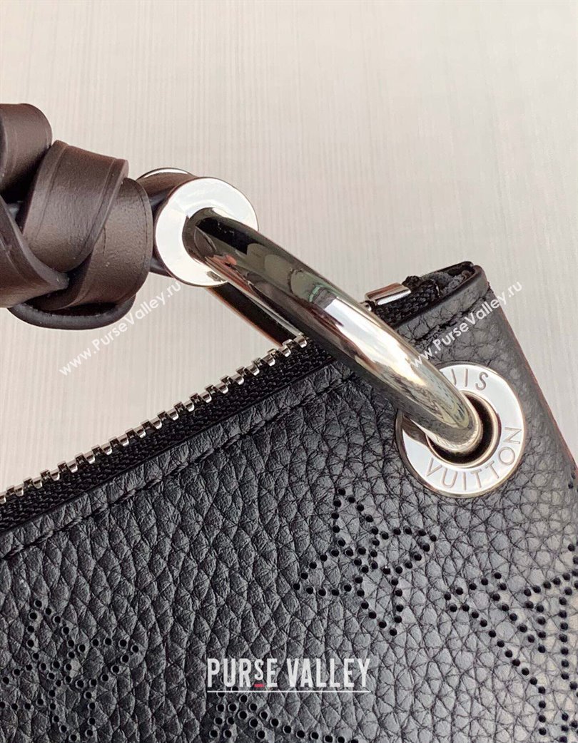 Louis Vuitton Beaubourg Hobo MM Bag in Mahina Perforated Calfskin M56073 Black 2025 (KI-250121026)