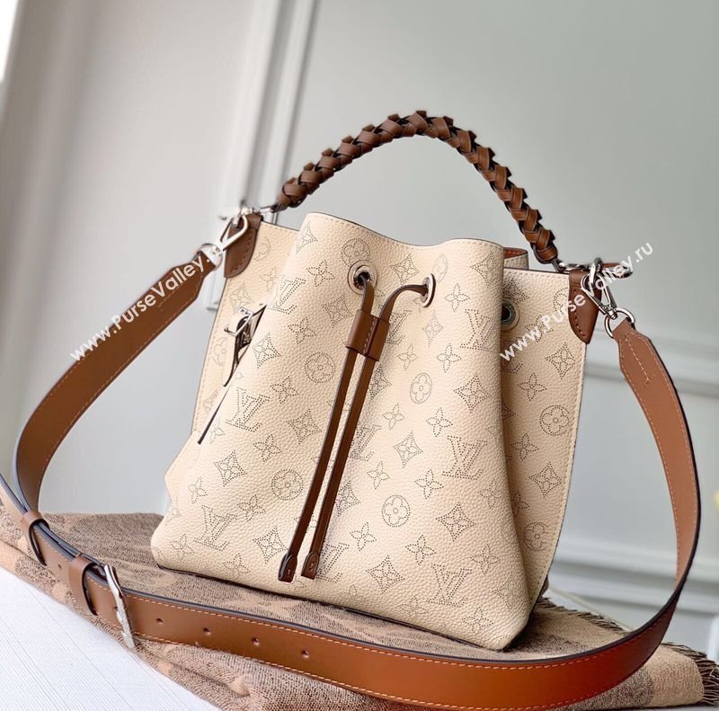 Louis Vuitton Muria Bucket Bag in Mahina Perforated Leather M55801 Beige 2025 (KI-250121027)