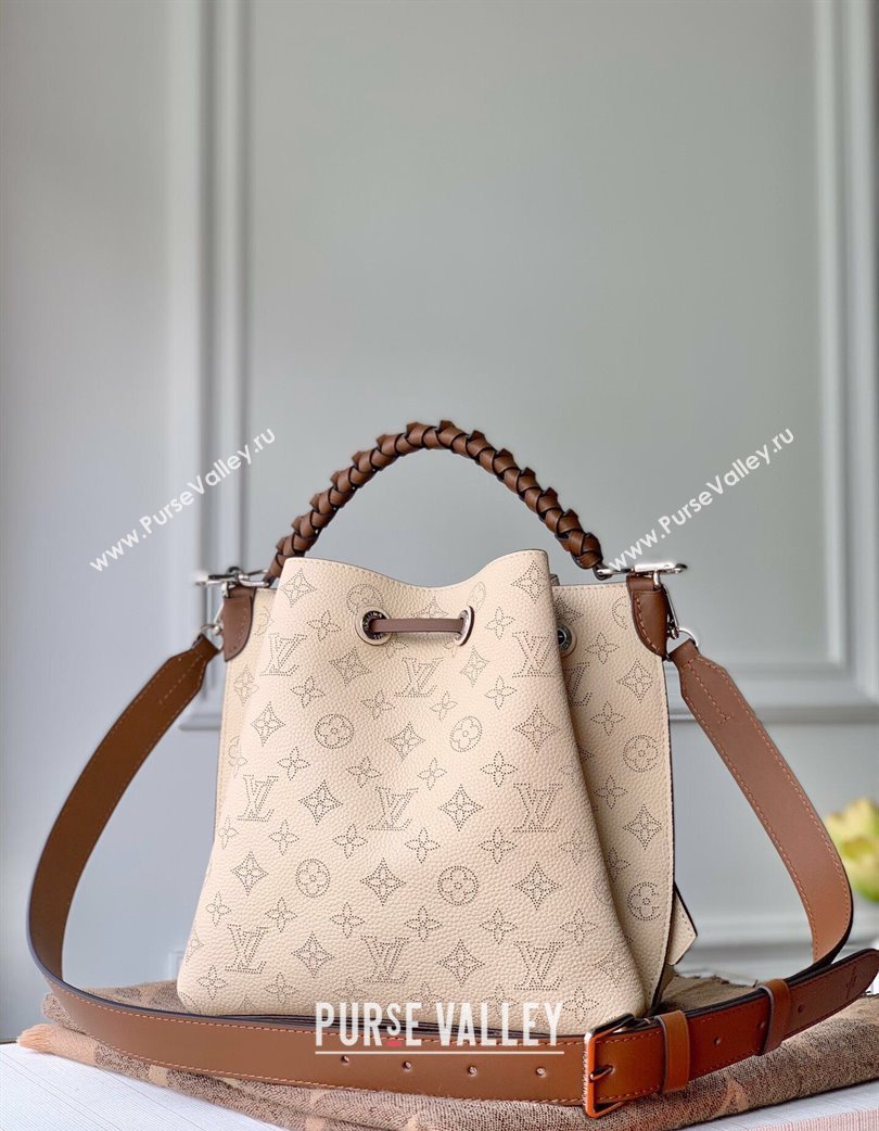 Louis Vuitton Muria Bucket Bag in Mahina Perforated Leather M55801 Beige 2025 (KI-250121027)
