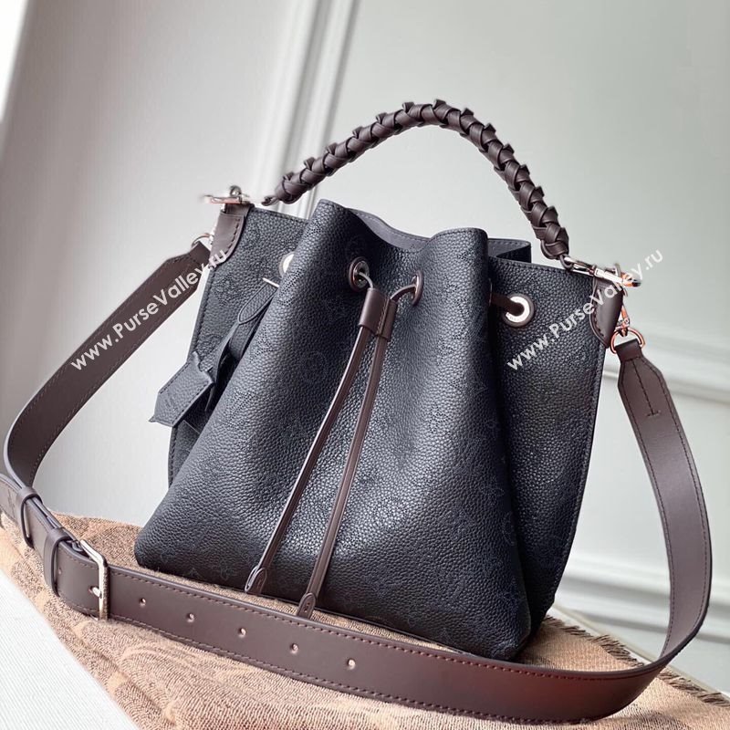 Louis Vuitton Muria Bucket Bag in Mahina Perforated Leather M55801 Black 2025 (KI-250121032)