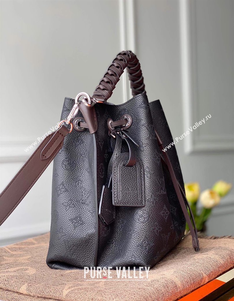 Louis Vuitton Muria Bucket Bag in Mahina Perforated Leather M55801 Black 2025 (KI-250121032)