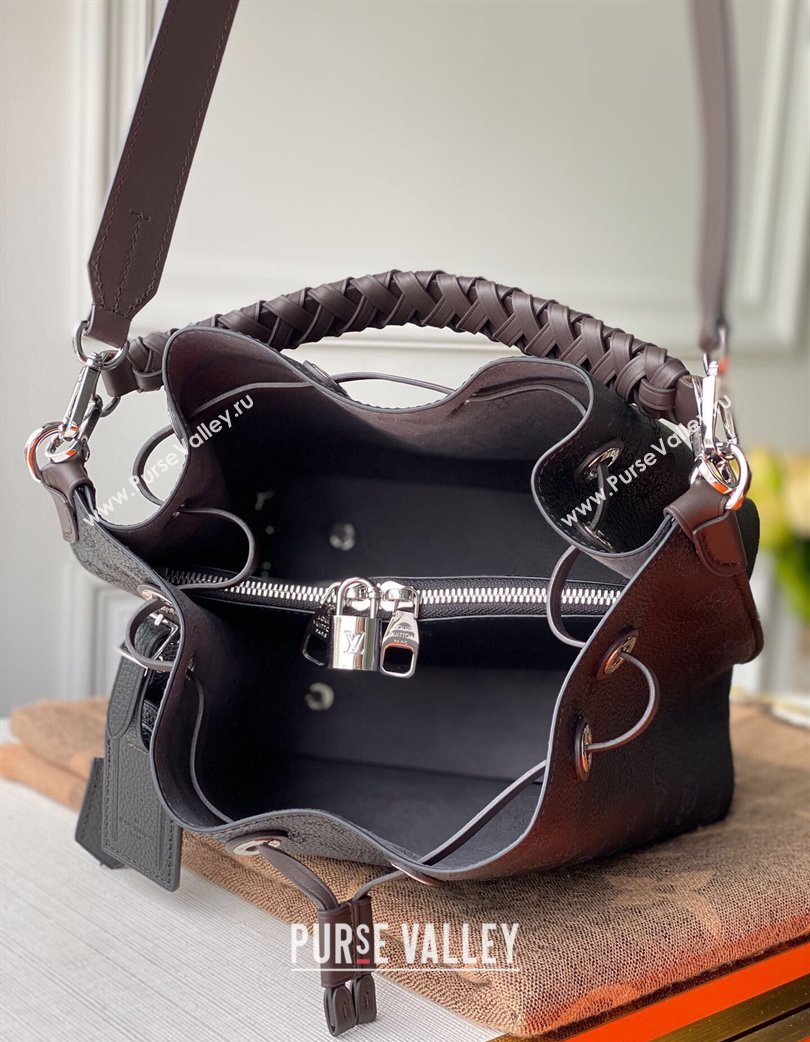 Louis Vuitton Muria Bucket Bag in Mahina Perforated Leather M55801 Black 2025 (KI-250121032)