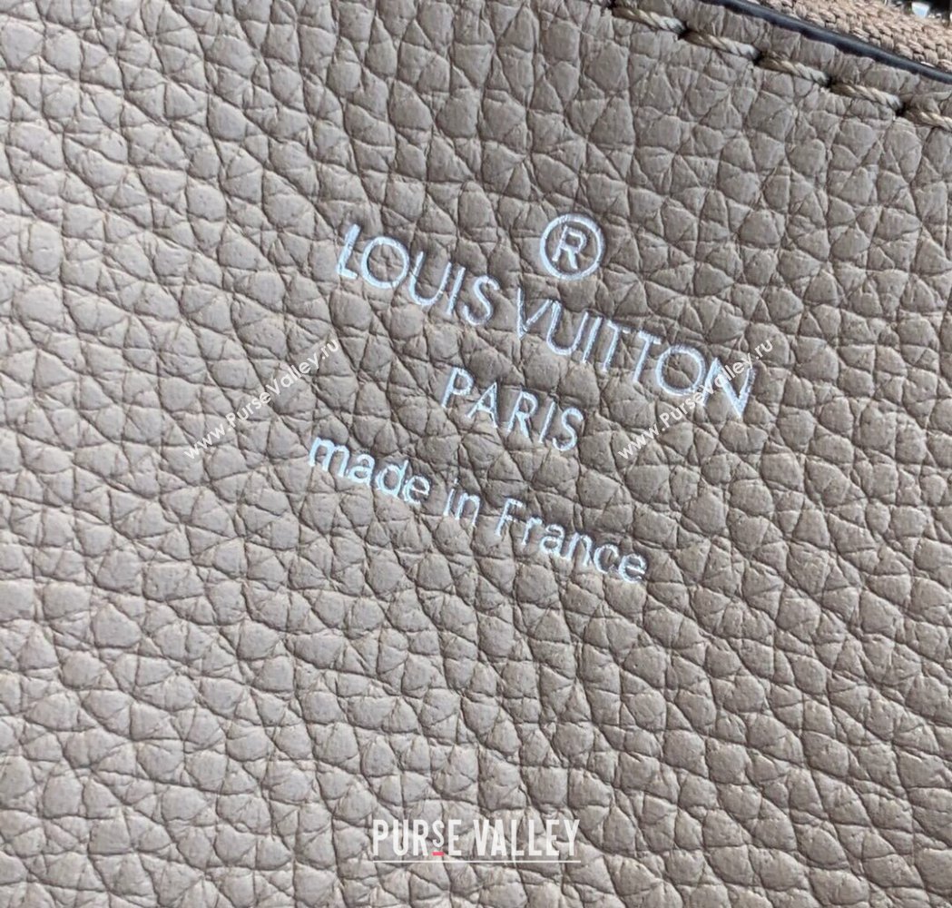 Louis Vuitton Muria Bucket Bag in Mahina Perforated Leather M55799 Galet Grey 2025 (KI-250121033)
