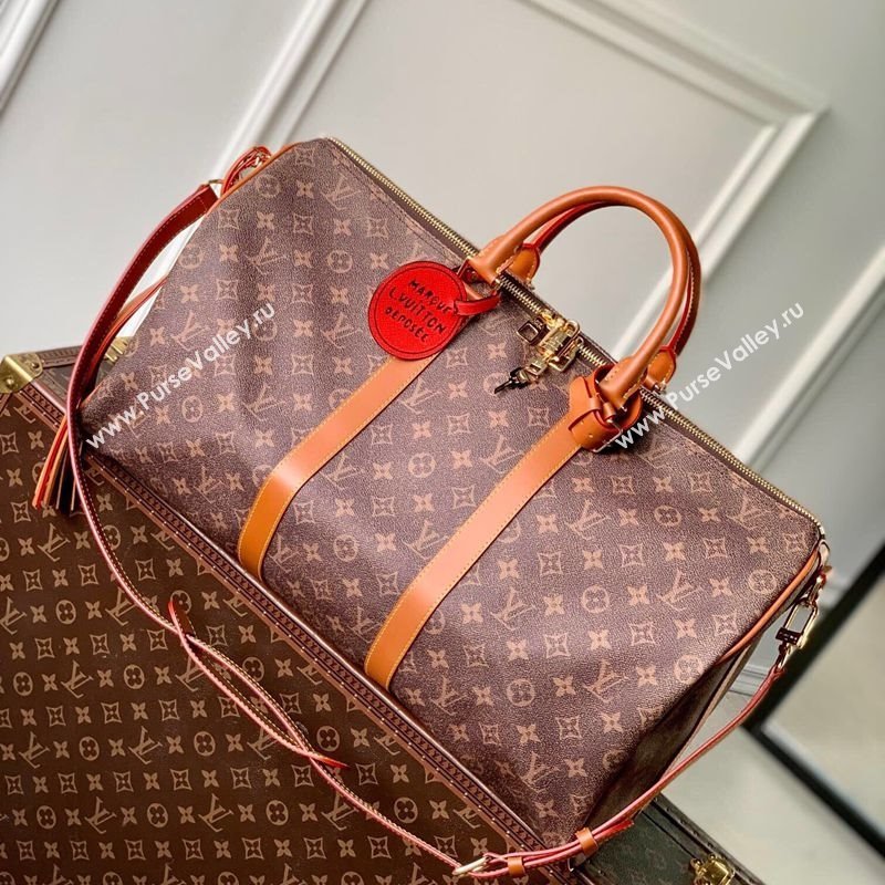 Louis Vuitton Keepall Bandouliere 50 Travel Bag with Tassel Strap 2025 M11541 (KI-250121039)