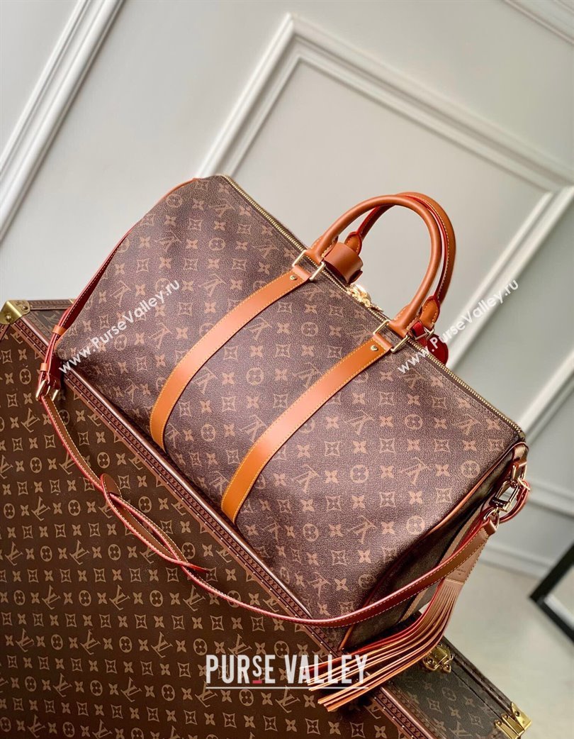 Louis Vuitton Keepall Bandouliere 50 Travel Bag with Tassel Strap 2025 M11541 (KI-250121039)
