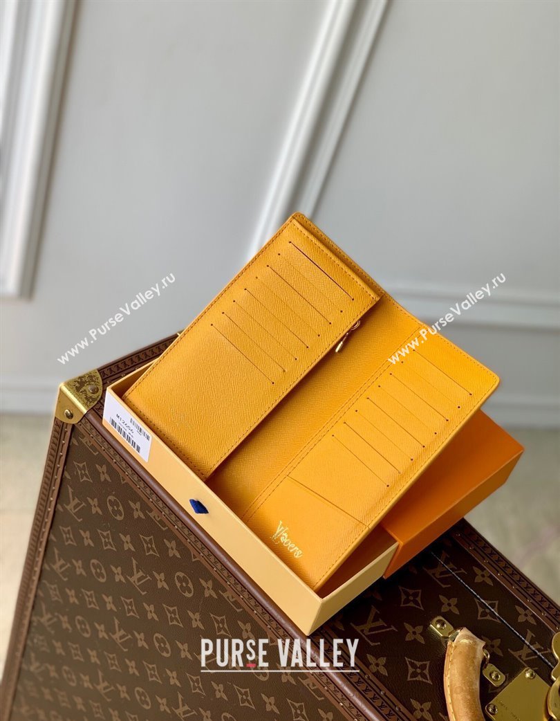 Louis Vuitton Brazza Wallet in Monogram Heritage Canvas M12656 Yellow 2025 (KI-250120027)