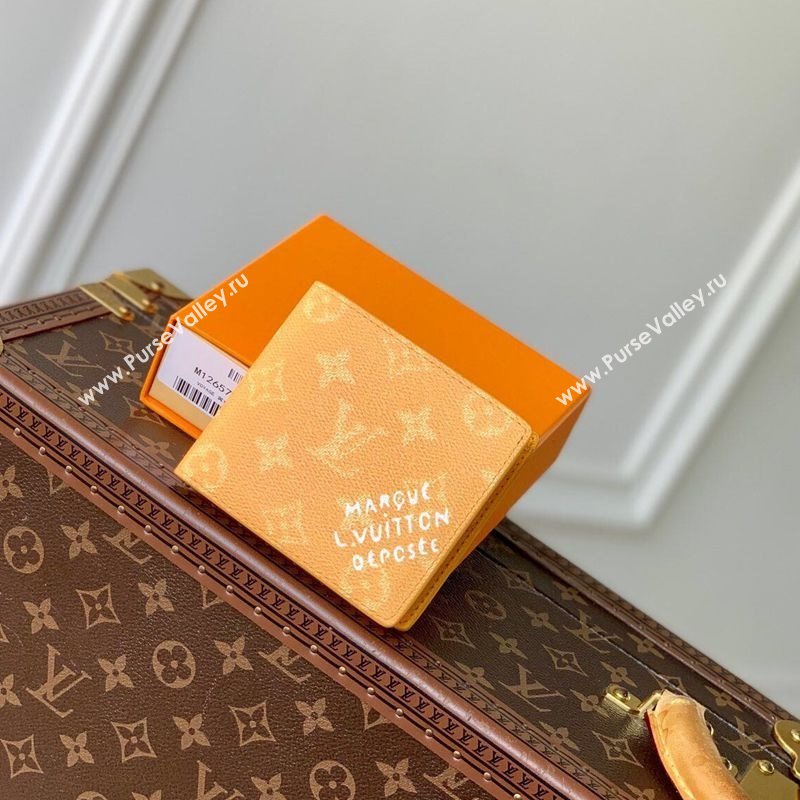 Louis Vuitton Multiple Wallet in Monogram Heritage Canvas M12657 Yellow 2025 (KI-250120029)