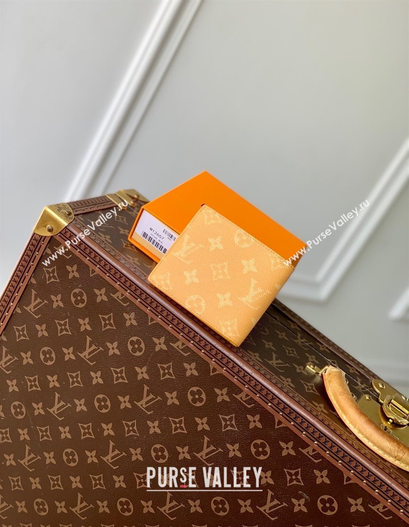 Louis Vuitton Multiple Wallet in Monogram Heritage Canvas M12657 Yellow 2025 (KI-250120029)