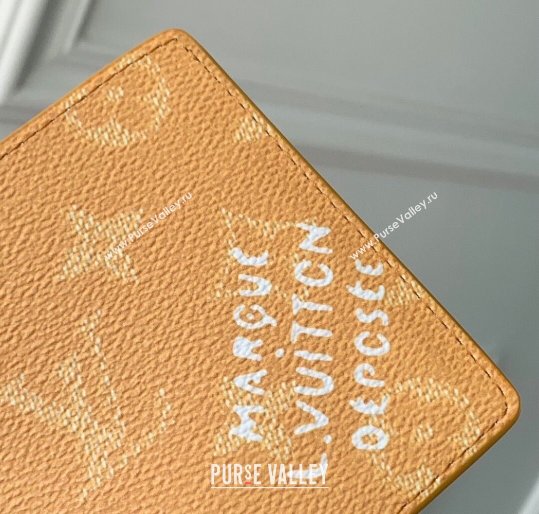 Louis Vuitton Multiple Wallet in Monogram Heritage Canvas M12657 Yellow 2025 (KI-250120029)