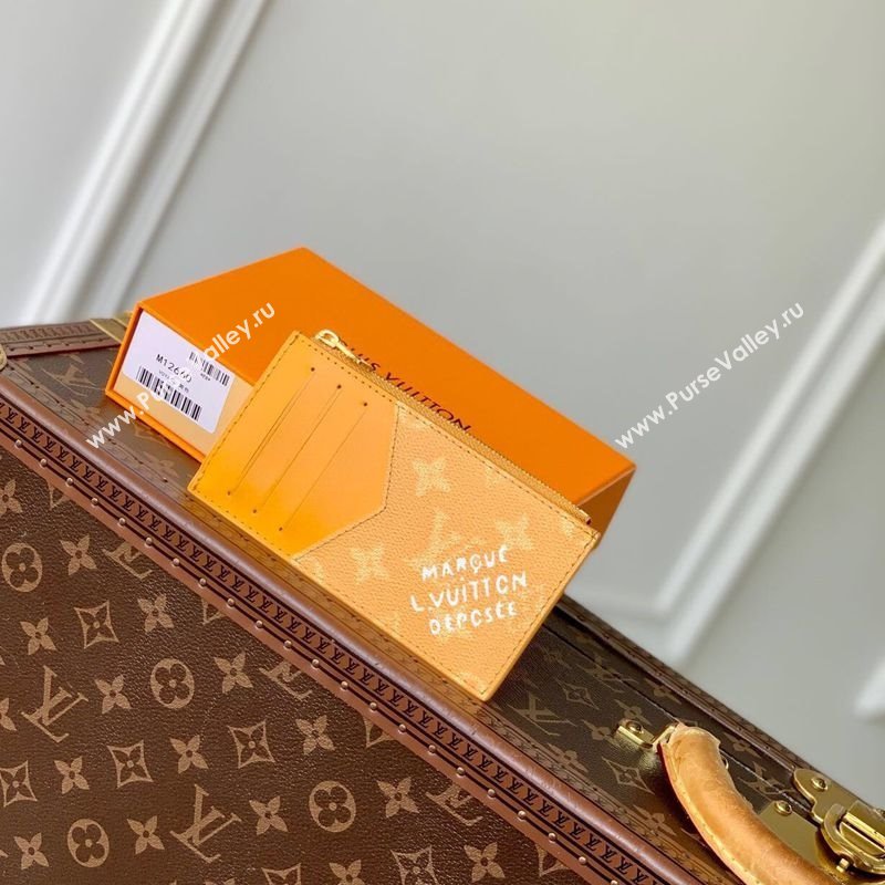 Louis Vuitton Coin Card Holder Wallet in Monogram Heritage Canvas M12660 Yellow 2025 (KI-250120031)