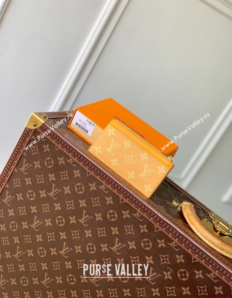 Louis Vuitton Coin Card Holder Wallet in Monogram Heritage Canvas M12660 Yellow 2025 (KI-250120031)