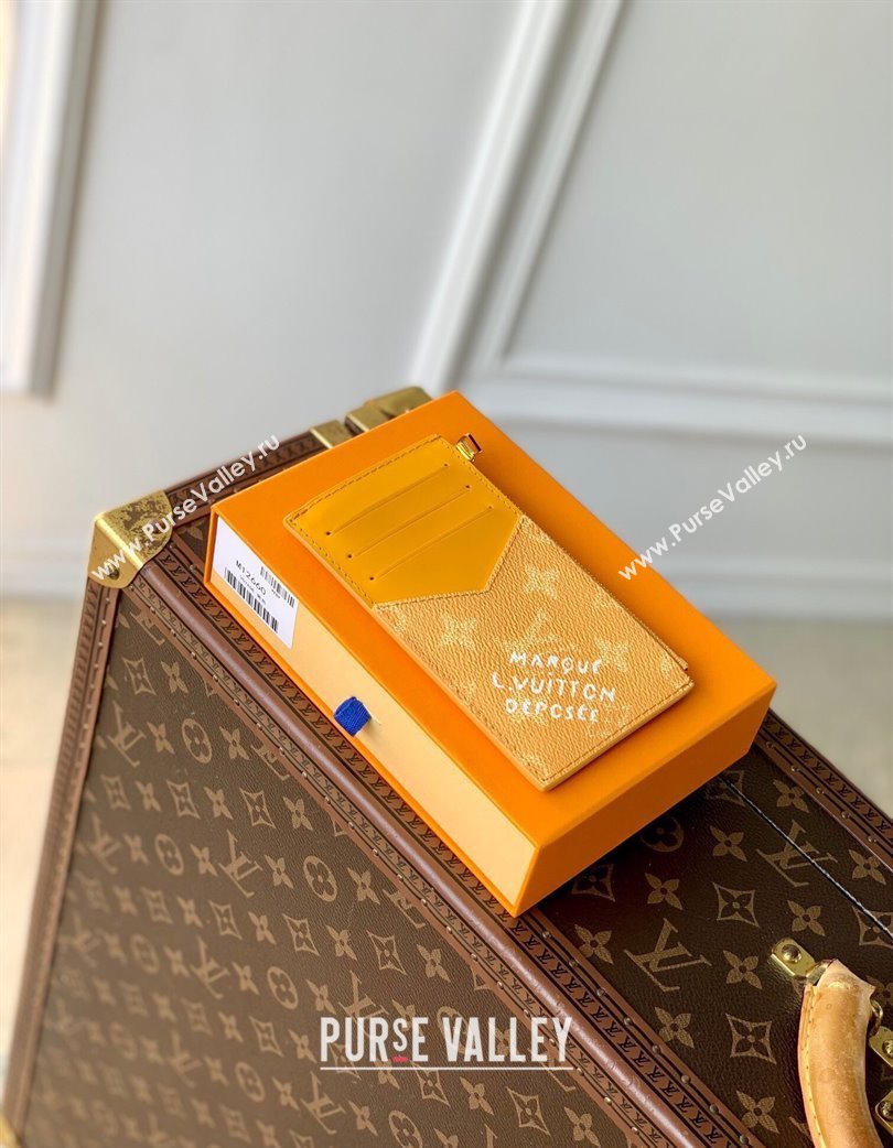 Louis Vuitton Coin Card Holder Wallet in Monogram Heritage Canvas M12660 Yellow 2025 (KI-250120031)