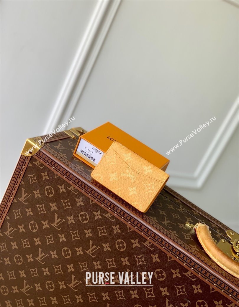 Louis Vuitton Pocket Organizer Wallet in Monogram Heritage Canvas M12659 Yellow 2025 (KI-250120034)