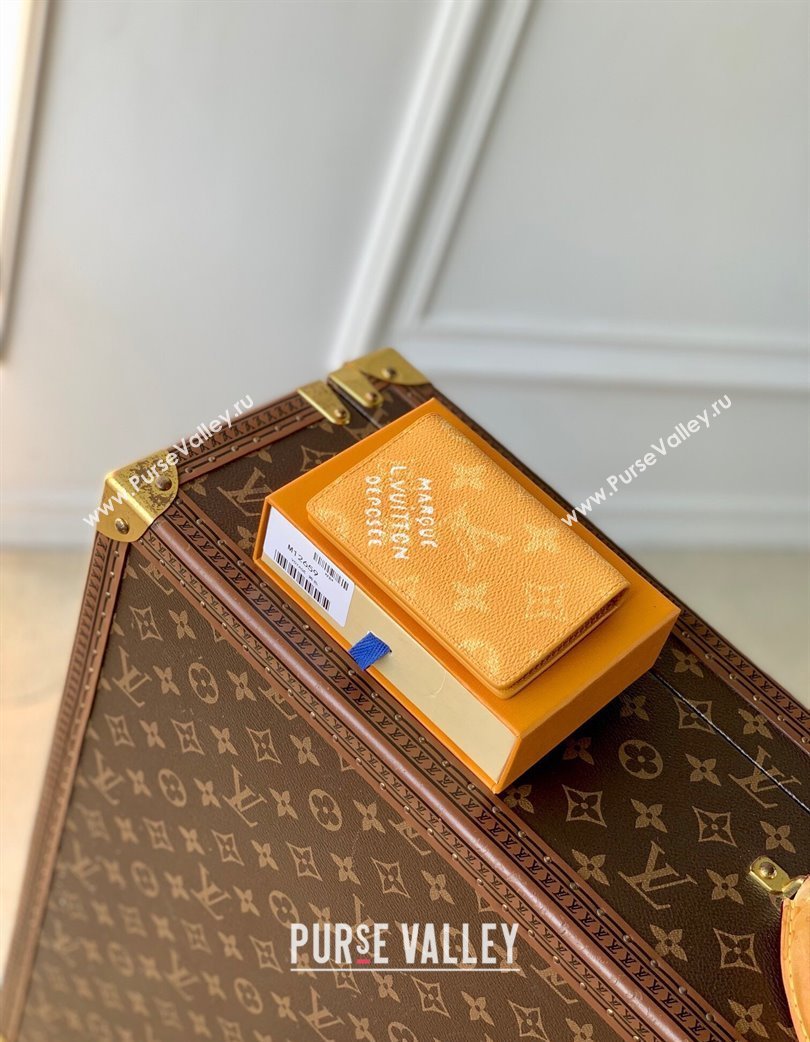Louis Vuitton Pocket Organizer Wallet in Monogram Heritage Canvas M12659 Yellow 2025 (KI-250120034)