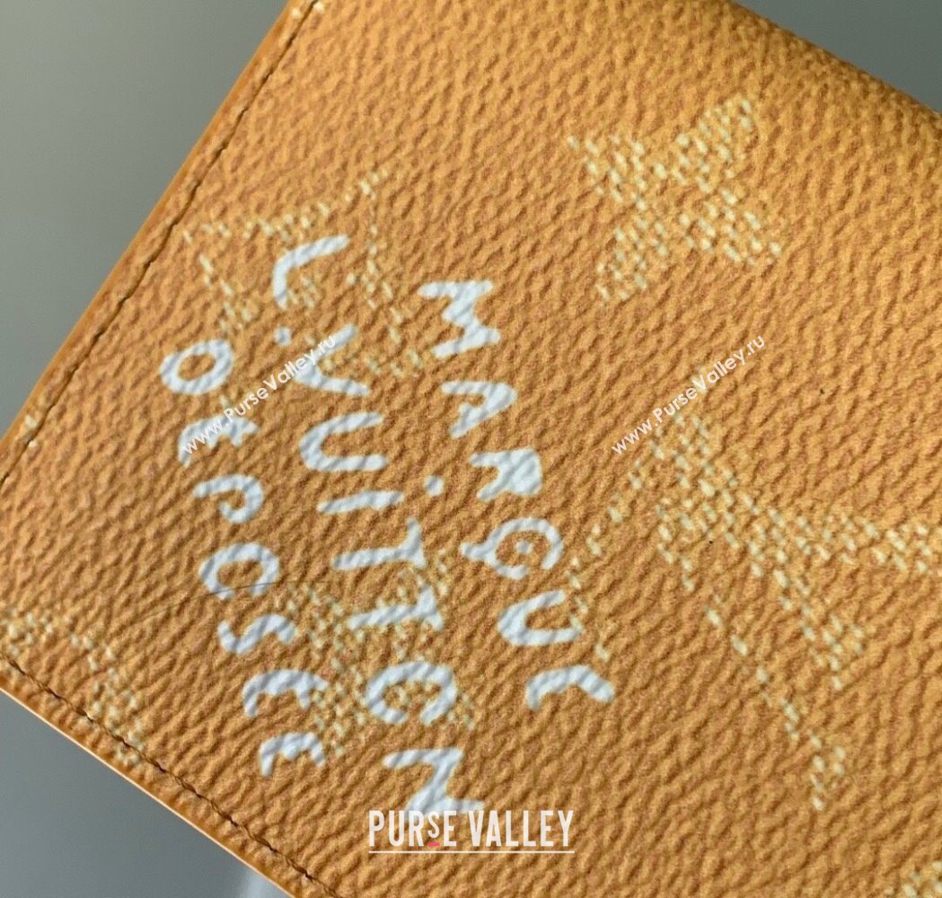 Louis Vuitton Pocket Organizer Wallet in Monogram Heritage Canvas M12659 Yellow 2025 (KI-250120034)