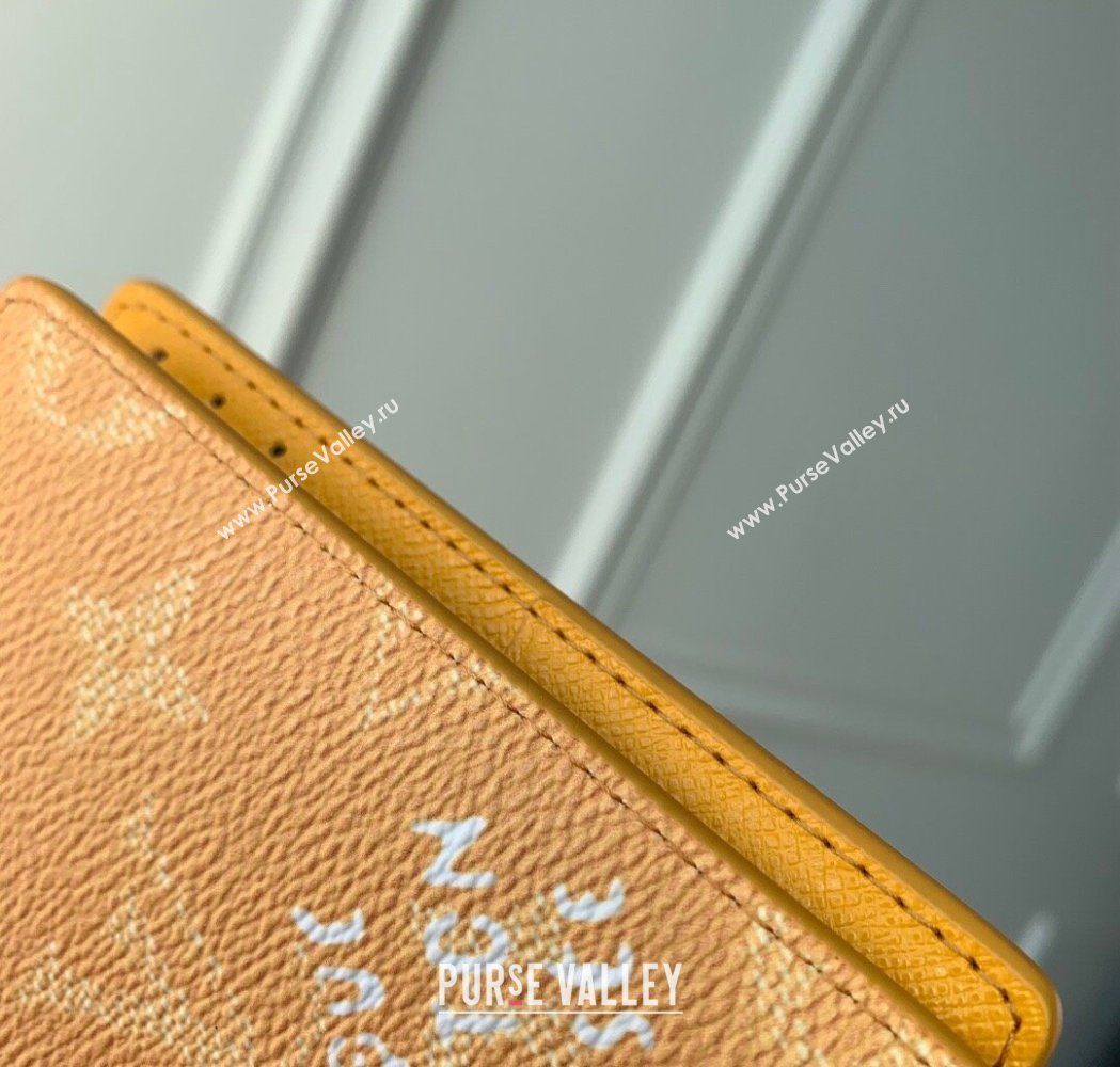 Louis Vuitton Pocket Organizer Wallet in Monogram Heritage Canvas M12659 Yellow 2025 (KI-250120034)