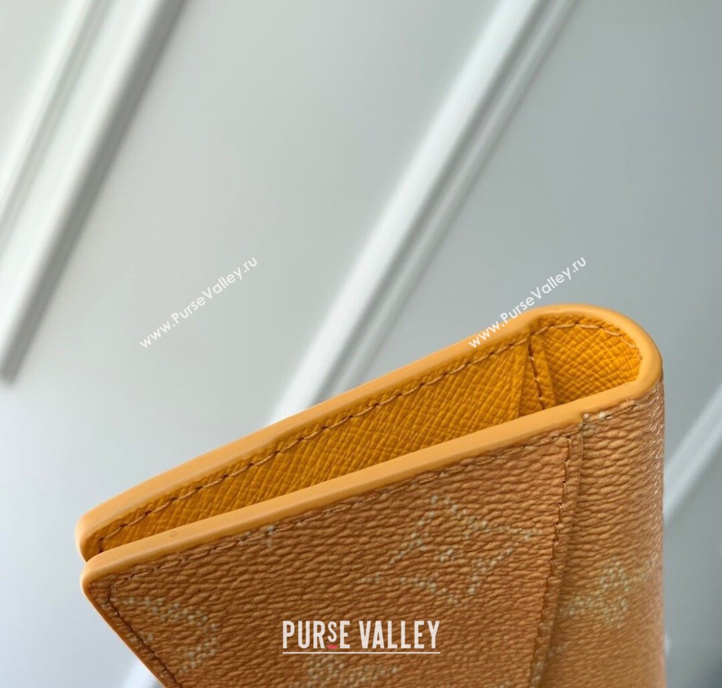 Louis Vuitton Pocket Organizer Wallet in Monogram Heritage Canvas M12659 Yellow 2025 (KI-250120034)