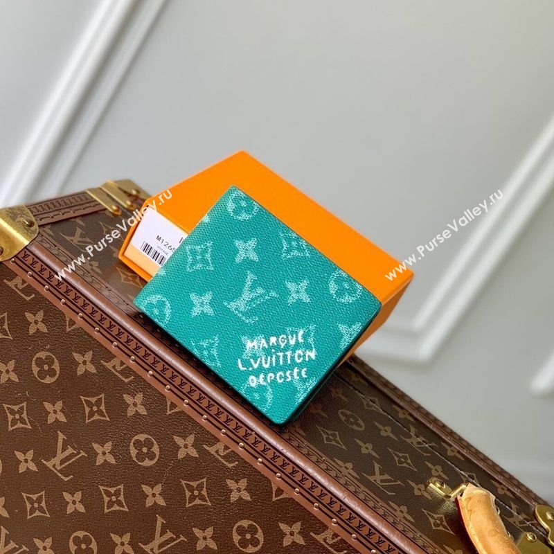 Louis Vuitton Multiple Wallet in Monogram Heritage Canvas M12657 Green 2025 (KI-250120030)