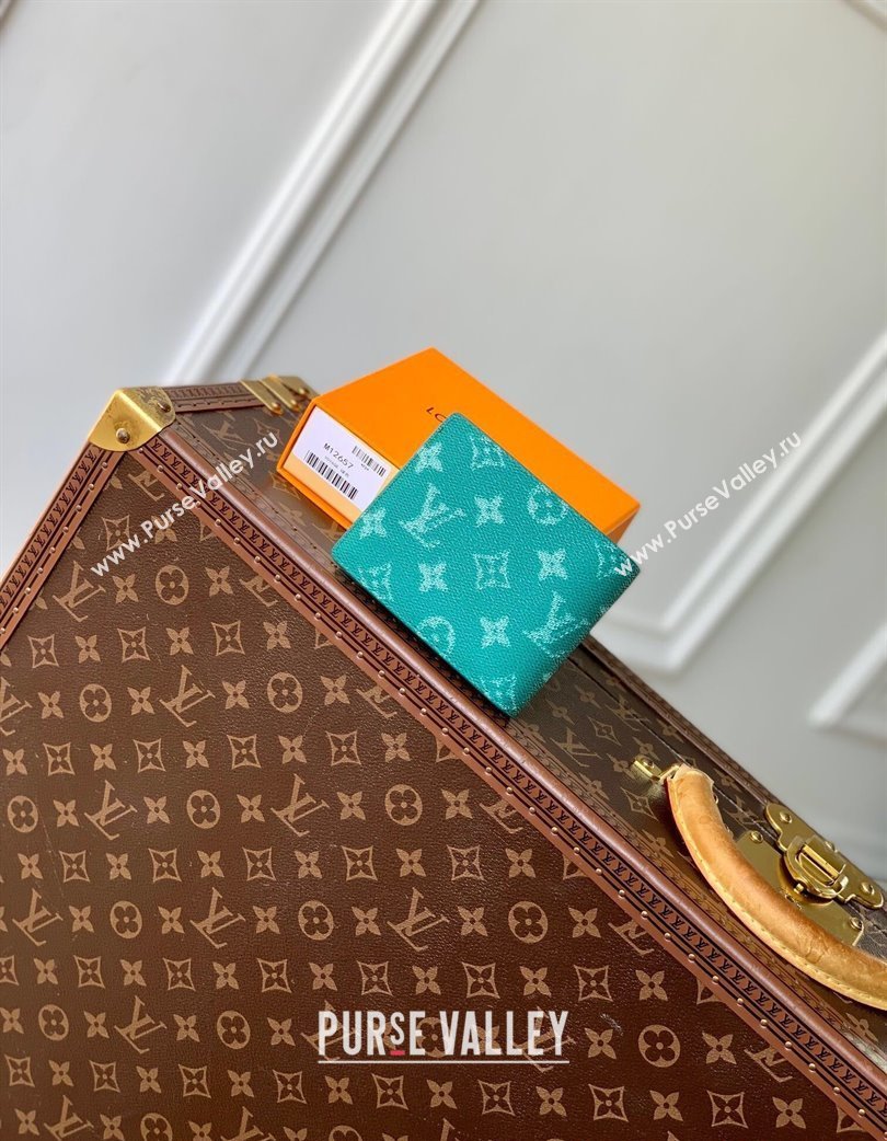 Louis Vuitton Multiple Wallet in Monogram Heritage Canvas M12657 Green 2025 (KI-250120030)