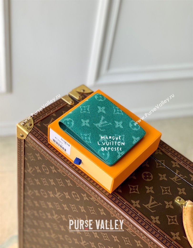 Louis Vuitton Multiple Wallet in Monogram Heritage Canvas M12657 Green 2025 (KI-250120030)