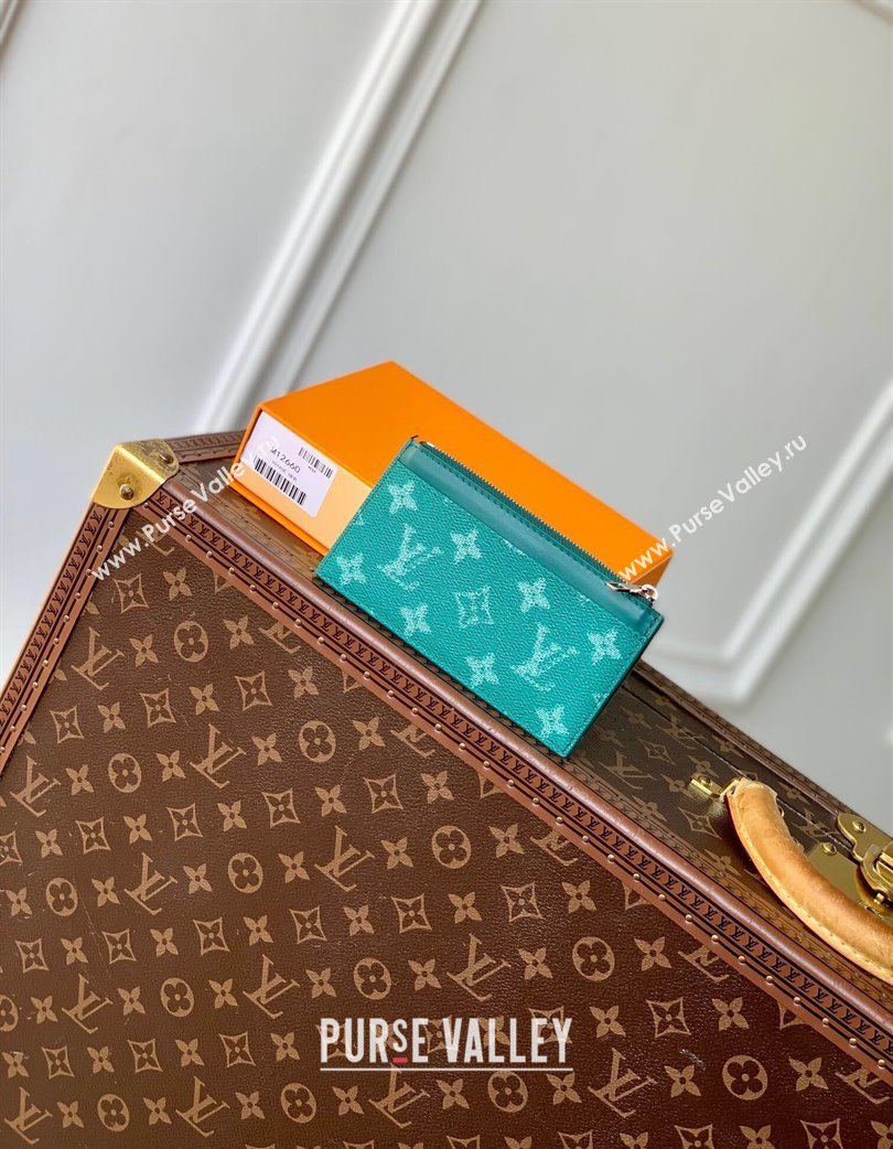 Louis Vuitton Coin Card Holder Wallet in Monogram Heritage Canvas M12660 Green 2025 (KI-250120032)