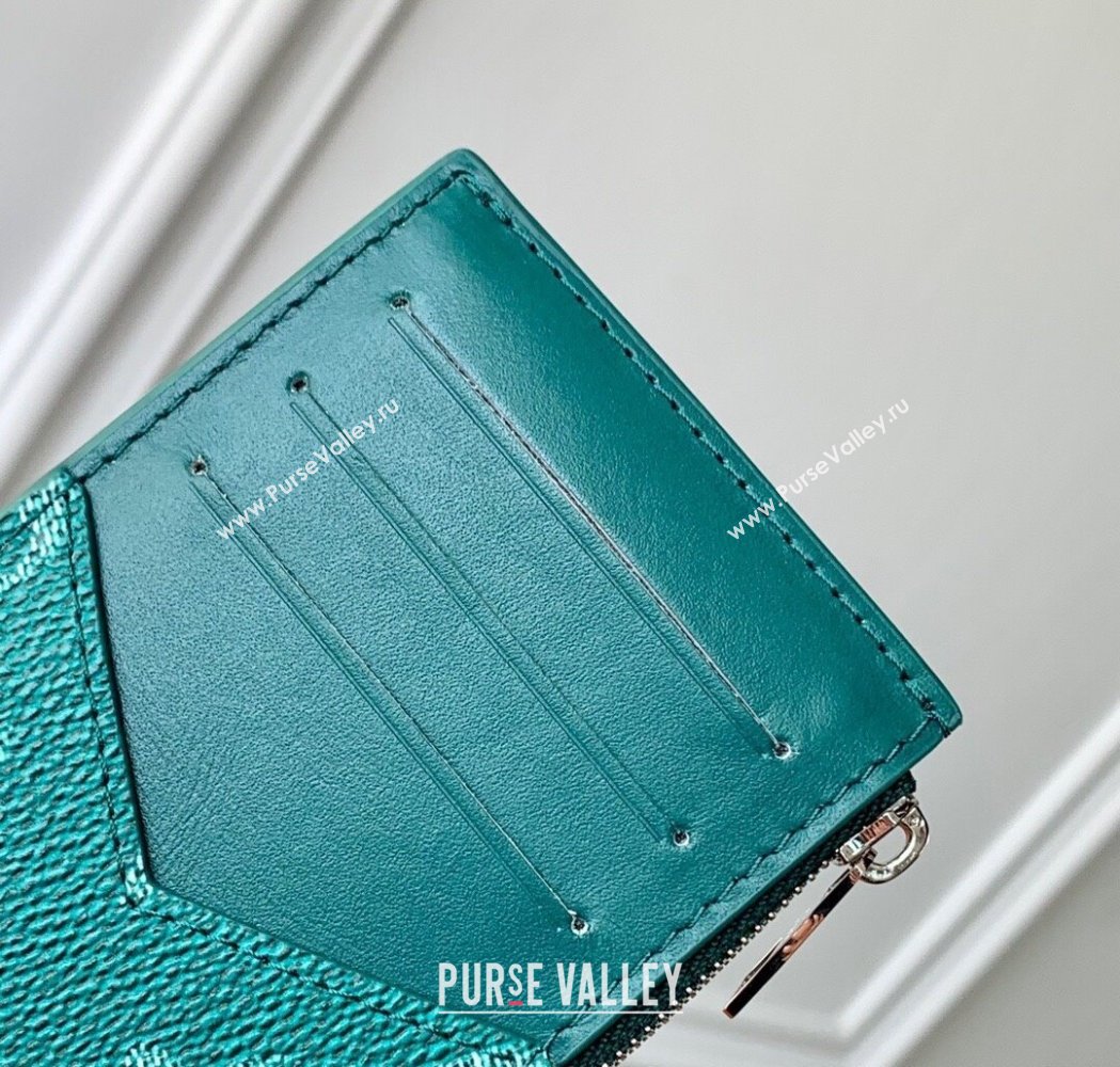 Louis Vuitton Coin Card Holder Wallet in Monogram Heritage Canvas M12660 Green 2025 (KI-250120032)