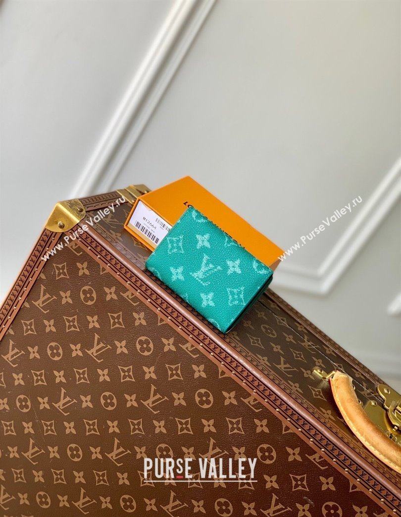 Louis Vuitton Envelope Business Card Holder Wallet in Monogram Heritage Canvas M12664 Green 2025 (KI-250120033)