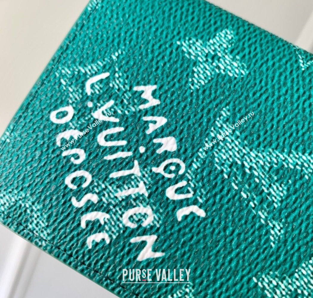 Louis Vuitton Pocket Organizer Wallet in Monogram Heritage Canvas M12658 Green 2025 (KI-250120035)