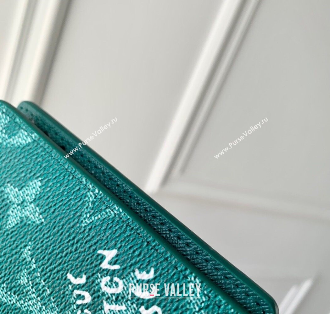 Louis Vuitton Pocket Organizer Wallet in Monogram Heritage Canvas M12658 Green 2025 (KI-250120035)