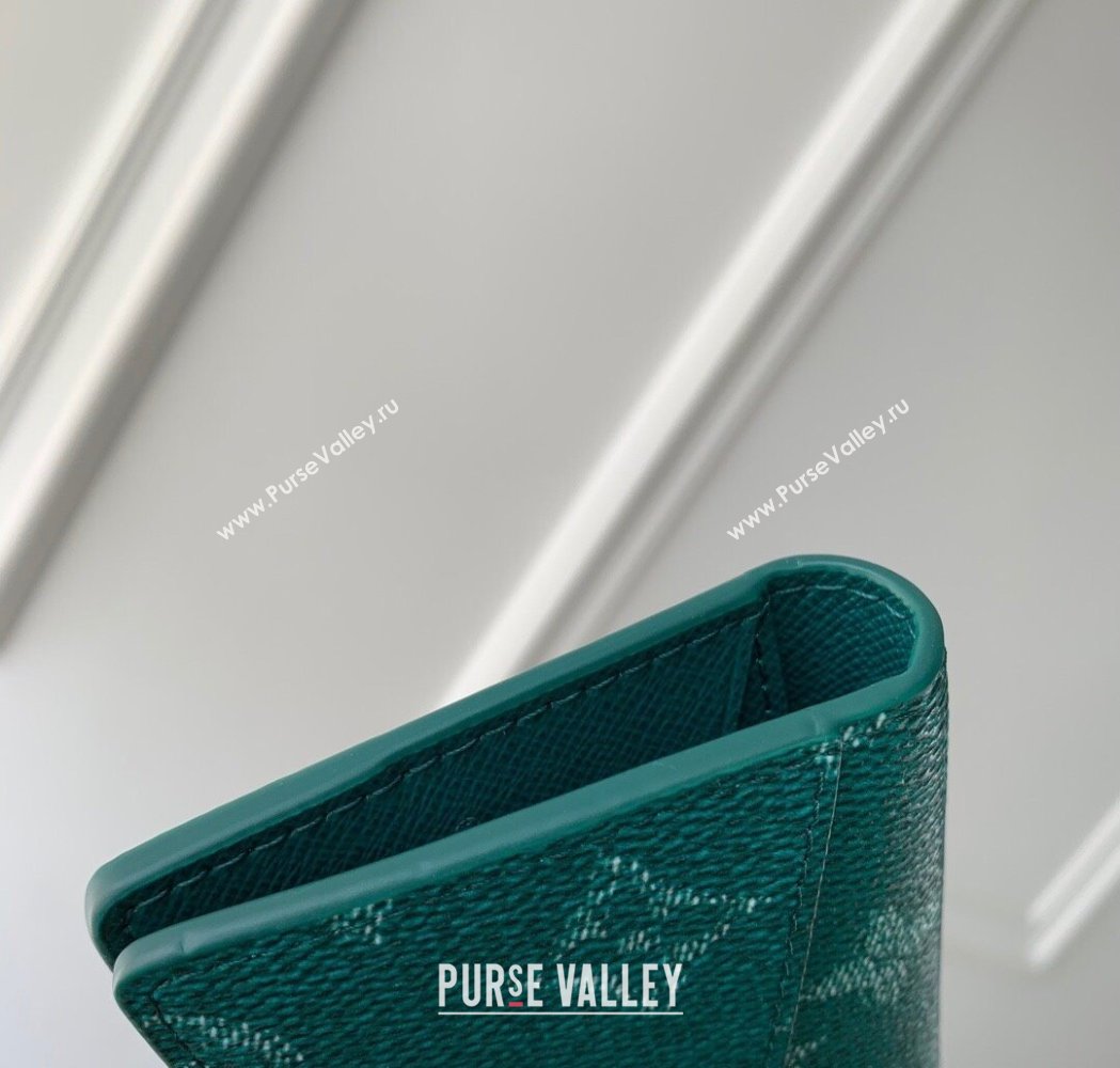 Louis Vuitton Pocket Organizer Wallet in Monogram Heritage Canvas M12658 Green 2025 (KI-250120035)