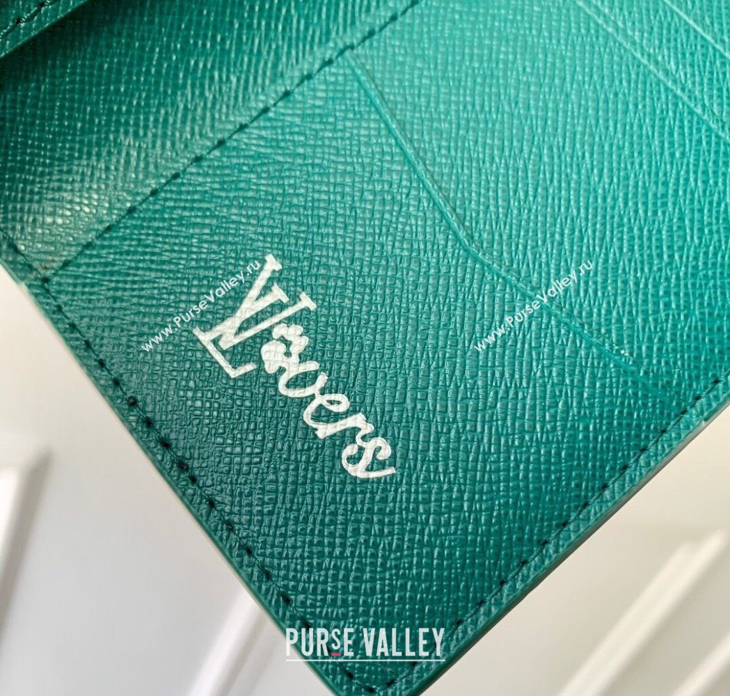Louis Vuitton Pocket Organizer Wallet in Monogram Heritage Canvas M12658 Green 2025 (KI-250120035)