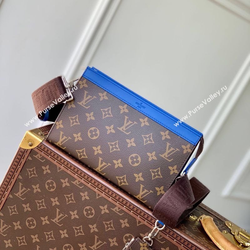 Louis Vuitton Mens Gaston Wearable Wallet Mini Bag in Monogram Macassar Canvas M12813 Blue2 2025 (KI-250121040)