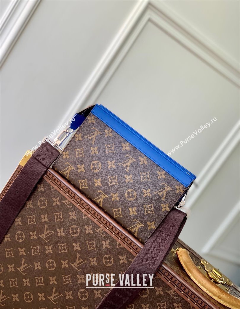 Louis Vuitton Mens Gaston Wearable Wallet Mini Bag in Monogram Macassar Canvas M12813 Blue2 2025 (KI-250121040)