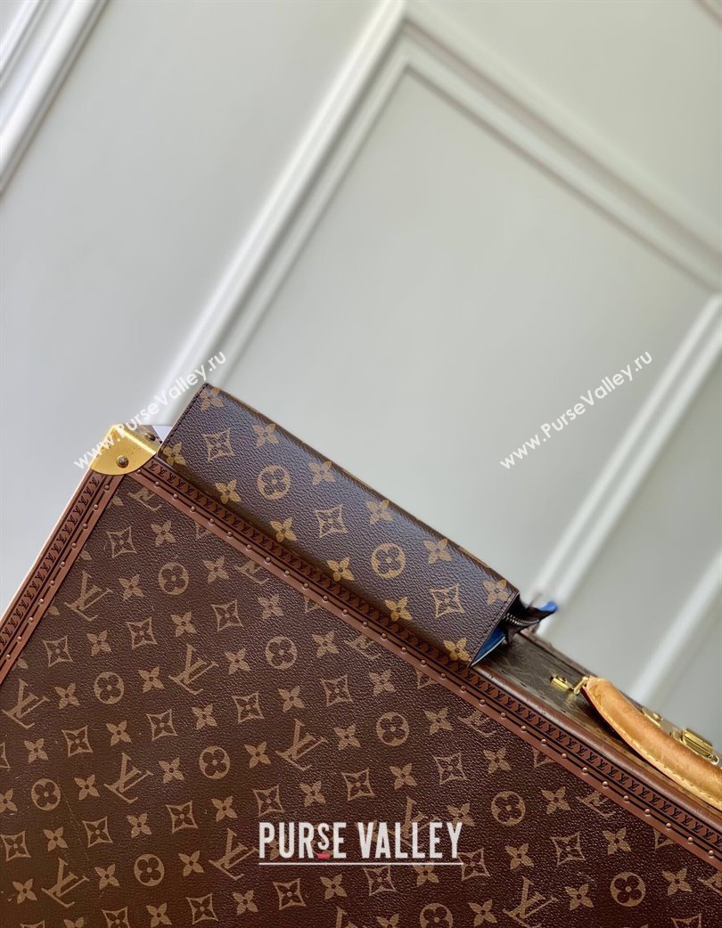 Louis Vuitton Mens Gaston Wearable Wallet Mini Bag in Monogram Macassar Canvas M12813 Blue2 2025 (KI-250121040)