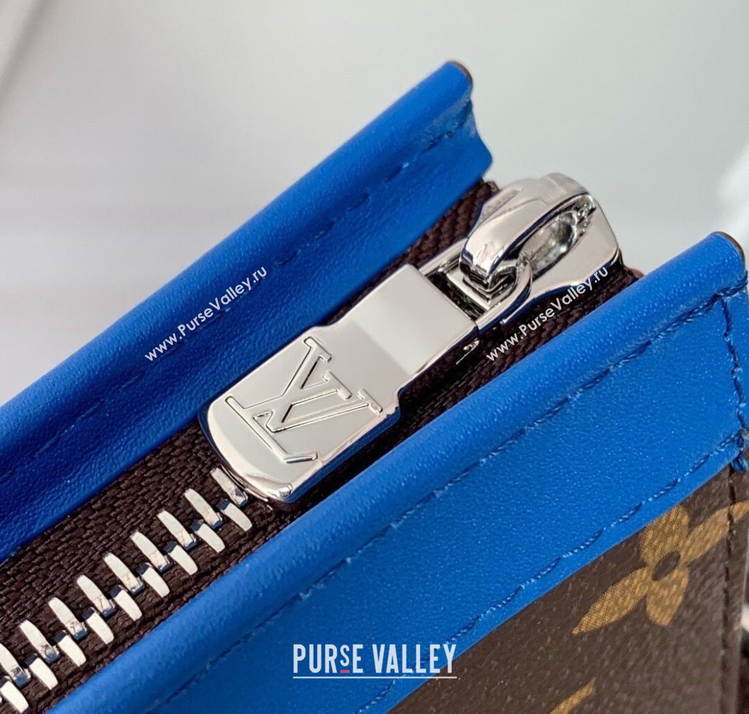 Louis Vuitton Mens Gaston Wearable Wallet Mini Bag in Monogram Macassar Canvas M12813 Blue2 2025 (KI-250121040)
