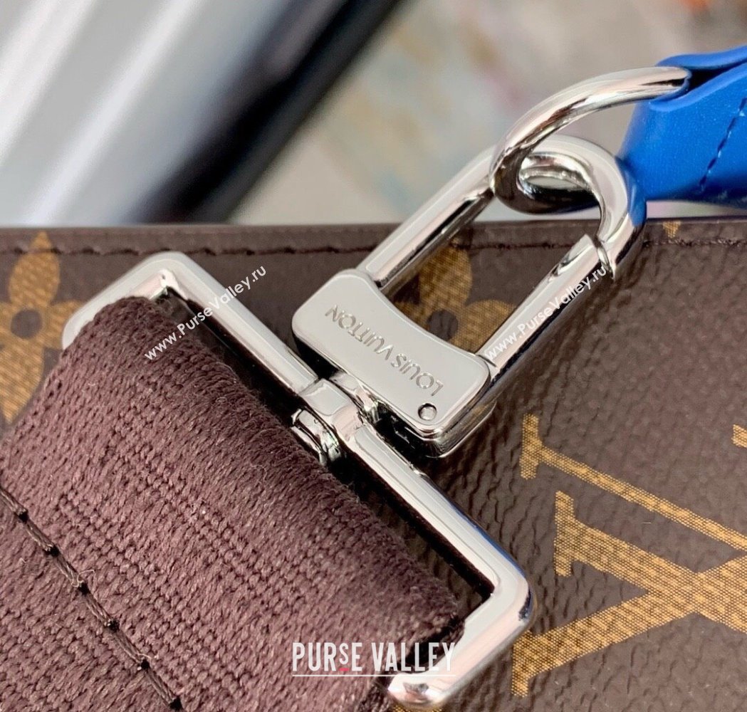Louis Vuitton Mens Gaston Wearable Wallet Mini Bag in Monogram Macassar Canvas M12813 Blue2 2025 (KI-250121040)