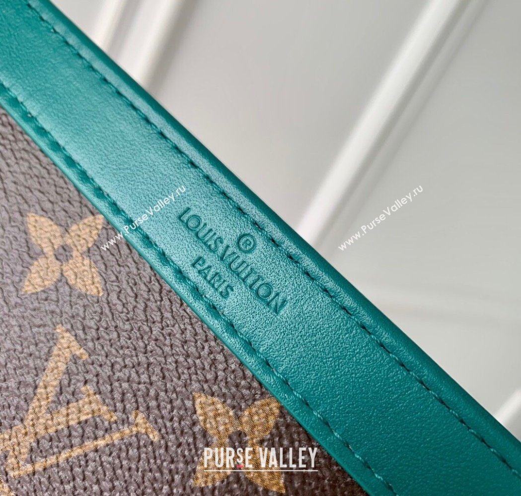 Louis Vuitton Mens Gaston Wearable Wallet Mini Bag in Monogram Macassar Canvas M12813 Green 2025 (KI-250121041)