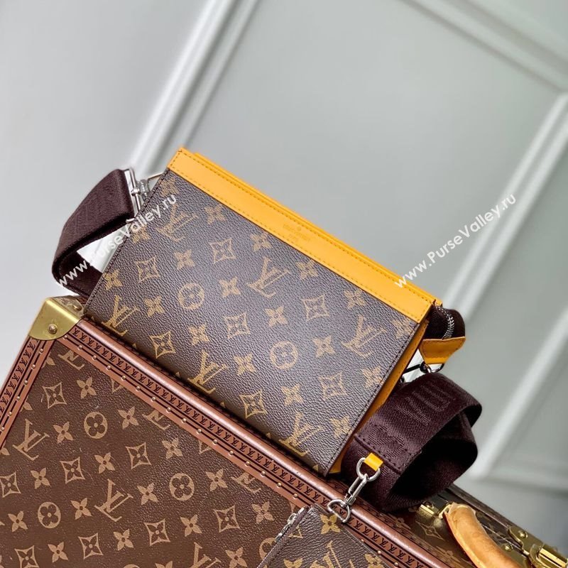 Louis Vuitton Mens Gaston Wearable Wallet Mini Bag in Monogram Macassar Canvas M12813 Yellow 2025 (KI-250121043)