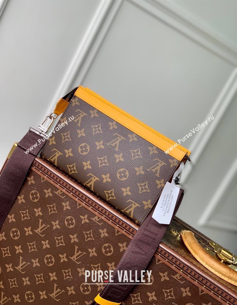 Louis Vuitton Mens Gaston Wearable Wallet Mini Bag in Monogram Macassar Canvas M12813 Yellow 2025 (KI-250121043)