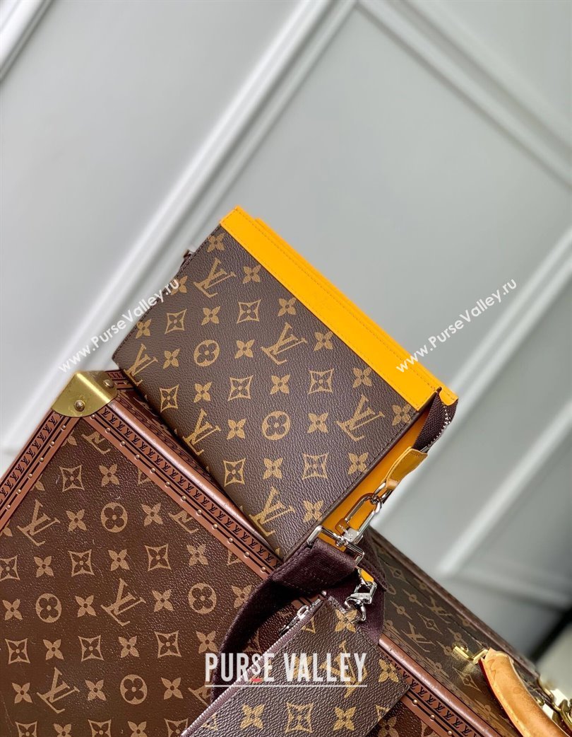Louis Vuitton Mens Gaston Wearable Wallet Mini Bag in Monogram Macassar Canvas M12813 Yellow 2025 (KI-250121043)