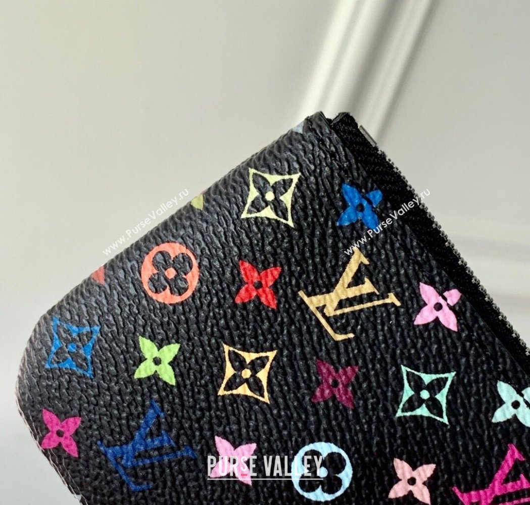 Louis Vuitton LV x TM Key Pouch in Multicolored Monogram Canvas Black 2025 M13664 (KI-250120015)