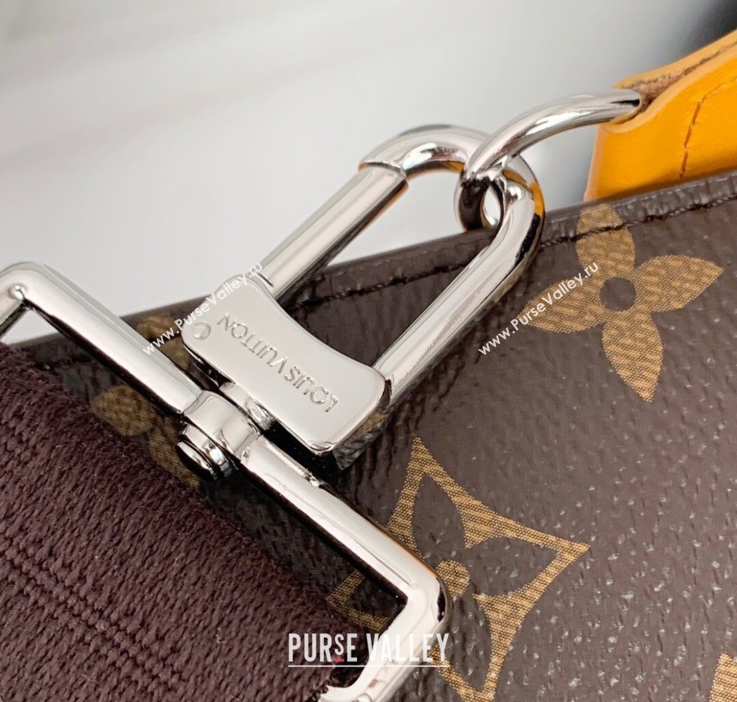 Louis Vuitton Mens Gaston Wearable Wallet Mini Bag in Monogram Macassar Canvas M12813 Yellow 2025 (KI-250121043)