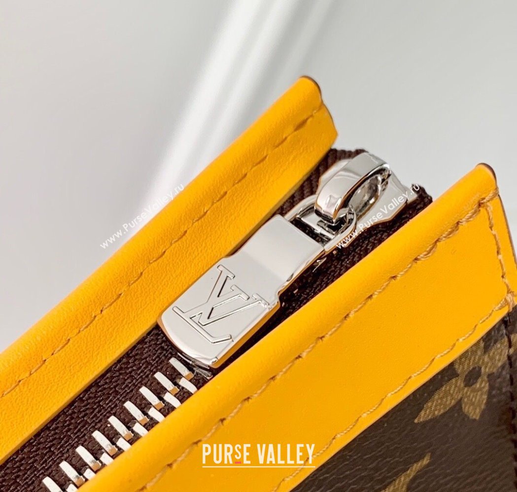 Louis Vuitton Mens Gaston Wearable Wallet Mini Bag in Monogram Macassar Canvas M12813 Yellow 2025 (KI-250121043)