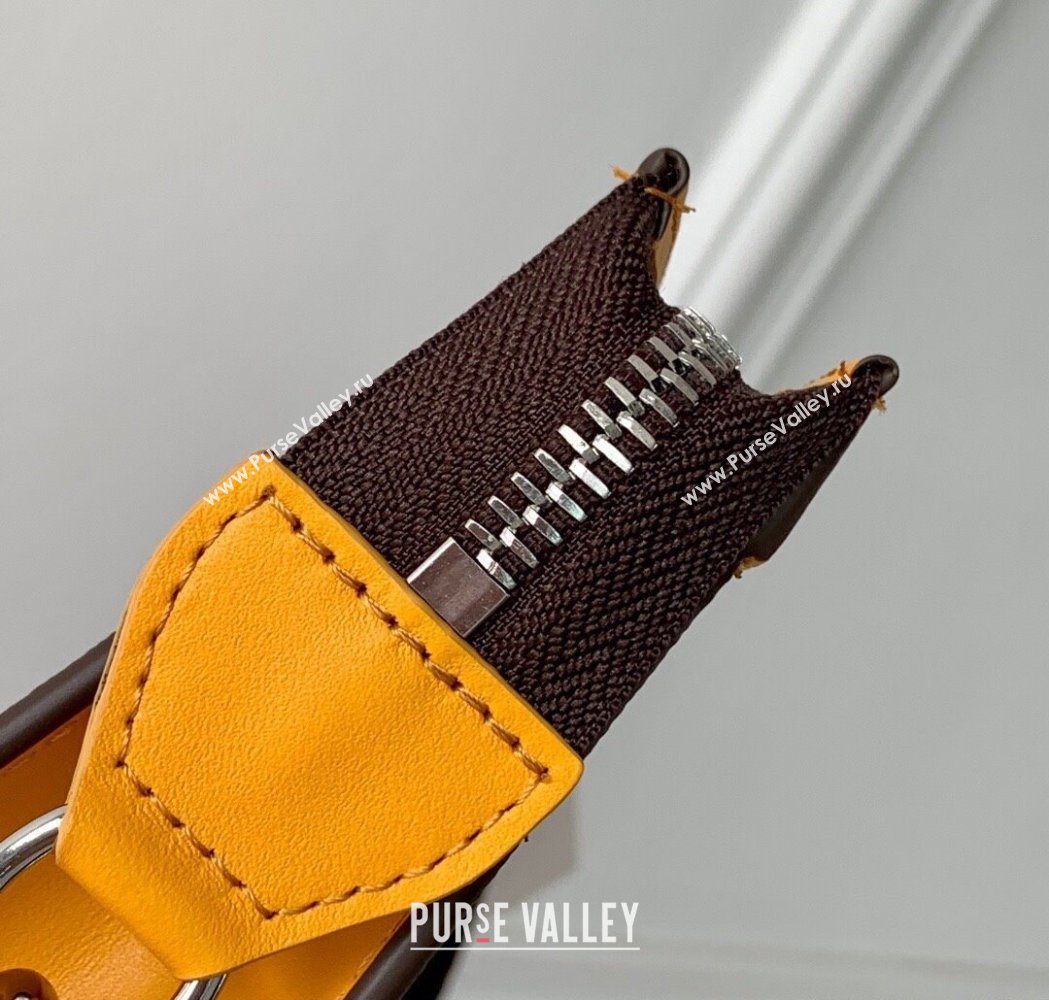 Louis Vuitton Mens Gaston Wearable Wallet Mini Bag in Monogram Macassar Canvas M12813 Yellow 2025 (KI-250121043)