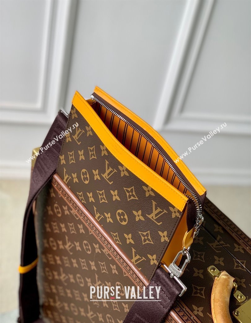 Louis Vuitton Mens Gaston Wearable Wallet Mini Bag in Monogram Macassar Canvas M12813 Yellow 2025 (KI-250121043)