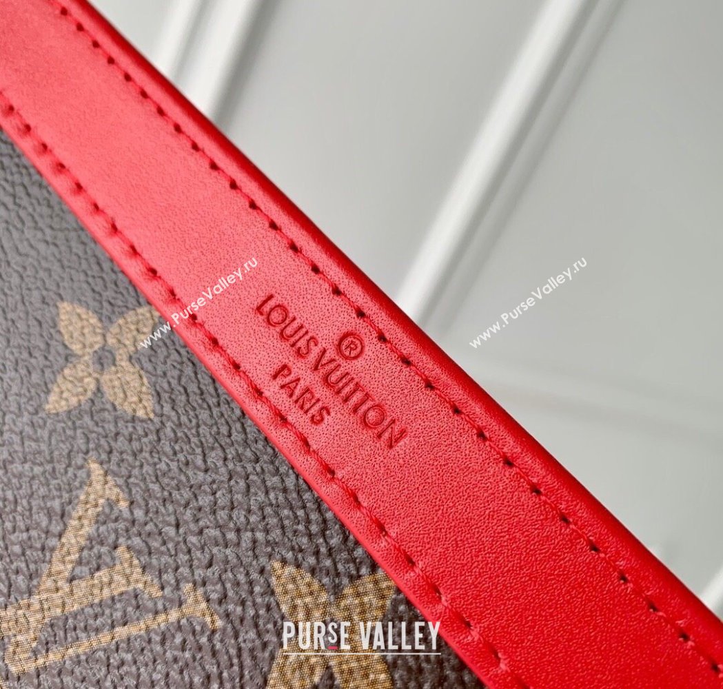 Louis Vuitton Mens Gaston Wearable Wallet Mini Bag in Monogram Macassar Canvas M12813 Red 2025 (KI-250121044)