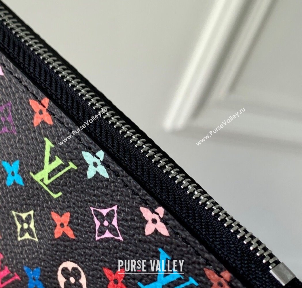 Louis Vuitton LV x TM Key Pouch in Multicolored Monogram Canvas Black 2025 M13664 (KI-250120015)