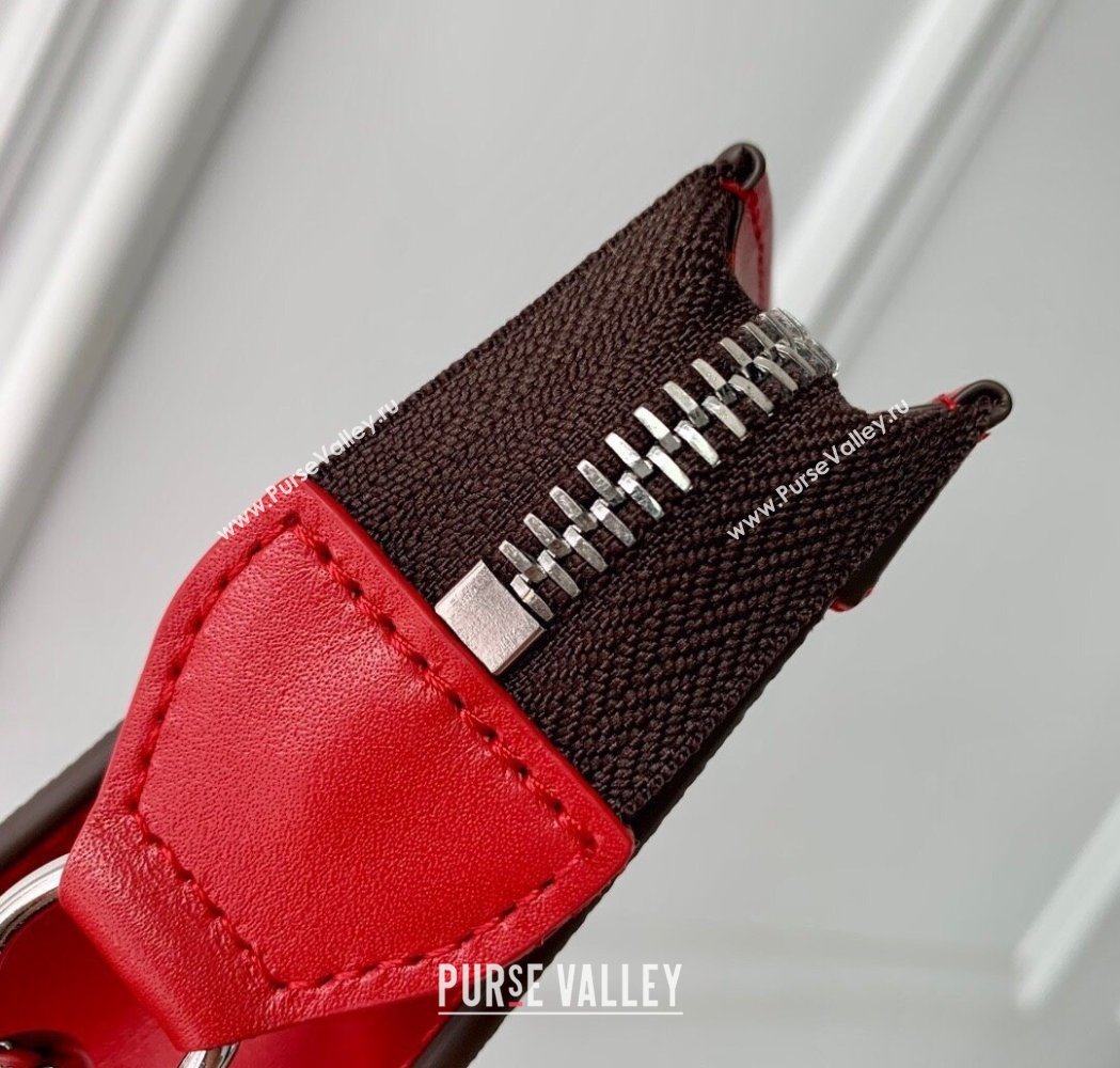 Louis Vuitton Mens Gaston Wearable Wallet Mini Bag in Monogram Macassar Canvas M12813 Red 2025 (KI-250121044)