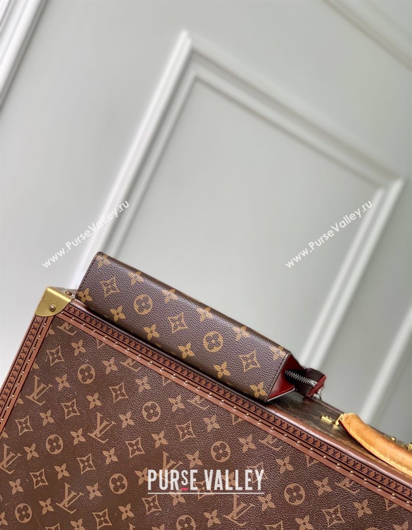 Louis Vuitton Mens Gaston Wearable Wallet Mini Bag in Monogram Macassar Canvas M12813 Red 2025 (KI-250121044)