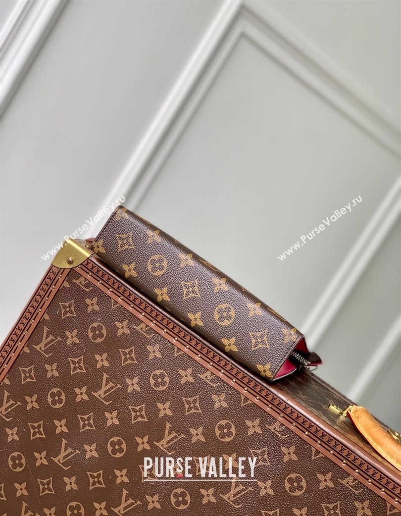 Louis Vuitton Mens Gaston Wearable Wallet Mini Bag in Monogram Macassar Canvas M12813 Dark Pink 2025 (KI-250121045)